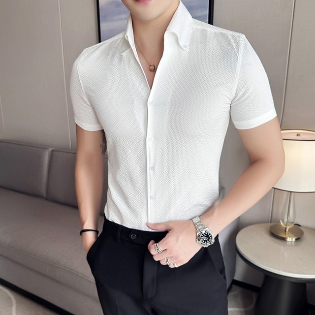 ワッフル　半袖シャツ　３カラー　A2260