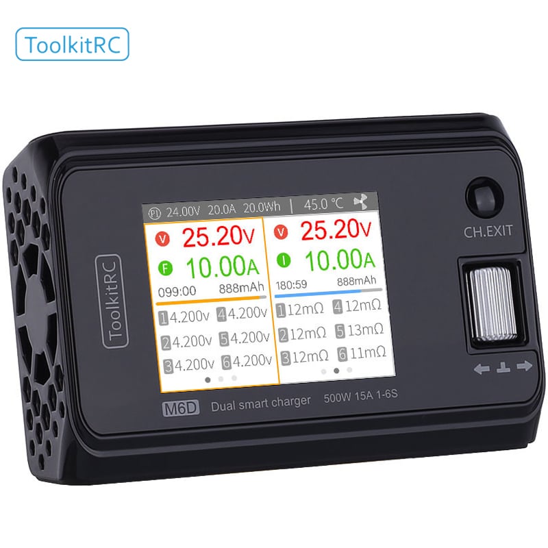 ToolkitRC M6D 500W 15A DCデュアルチャンネルMINIスマ 2024 ToolkitRC M6D 500W 15A DC デュアルチャンネルミニスマート充電