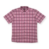 美品 BURBERRY LONDON バーバリー チェック柄 半袖シャツ サイズ L /ピンク系/メンズ/三陽商会
