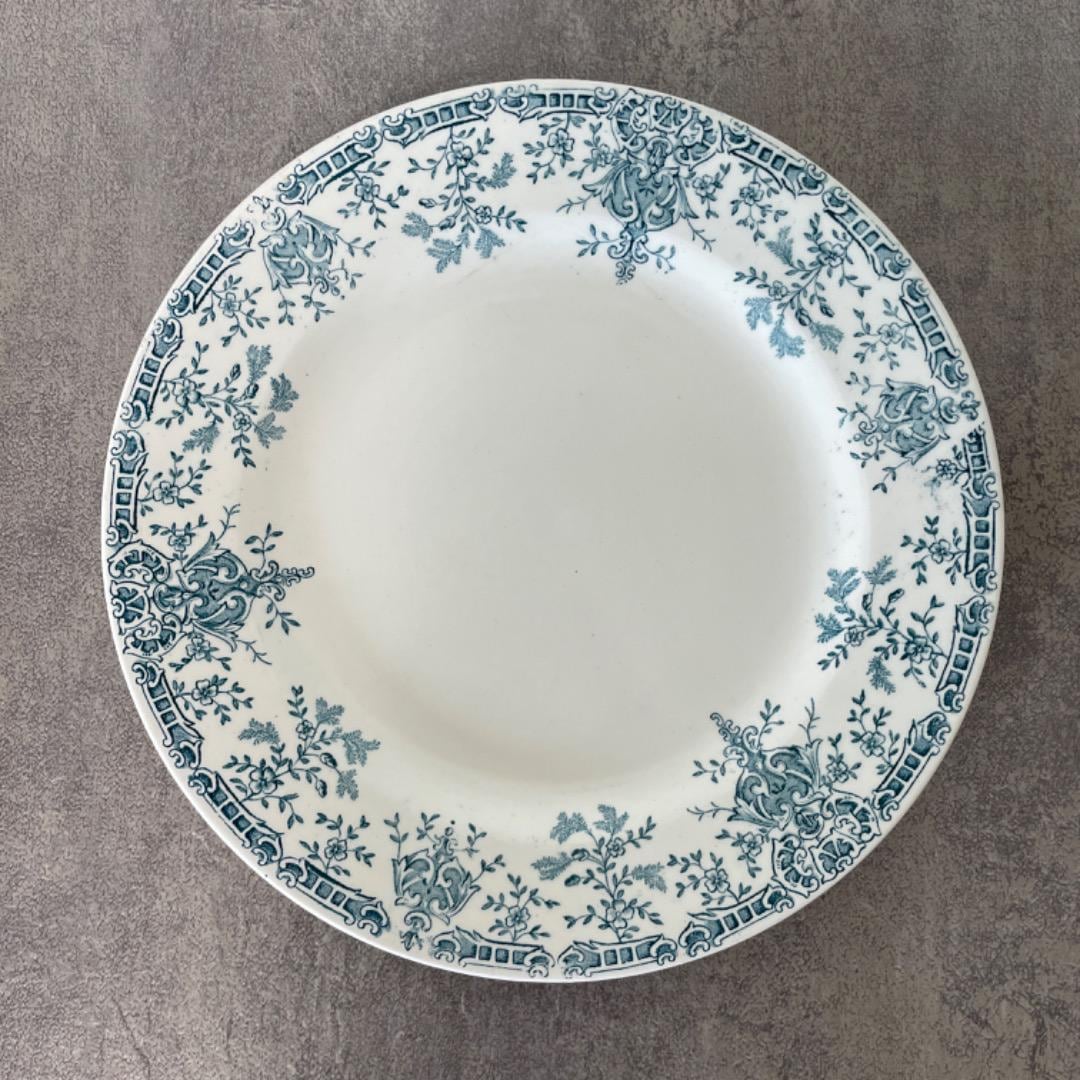 ライン有】Choisy le roi 風景 ブラウン ポンパドール セピア プレート