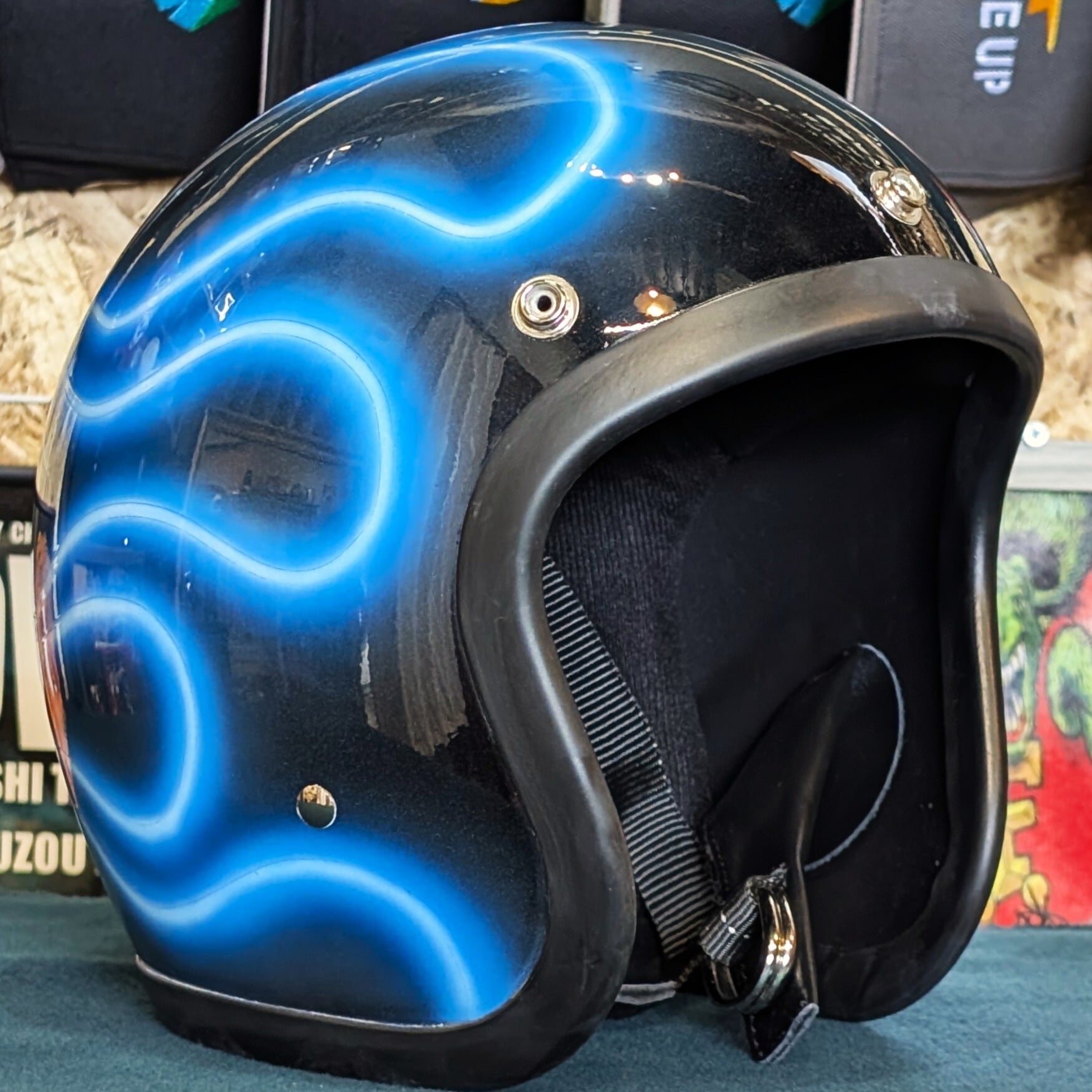 一点限り【Air brush paint helmet⑥】OCEAN BEETLE LAC Mサイズ