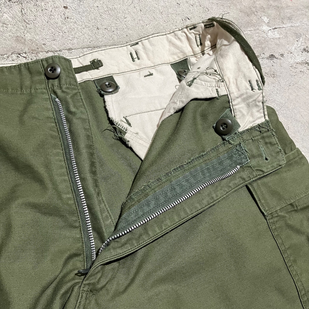 60s US ARMY / アメリカ軍 M-65 フィールドトラウザーズ アルミジップ 