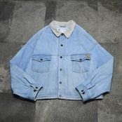 Columbia "TOUGH MOTHER JEANS" wide silhouette denim tracker jacket