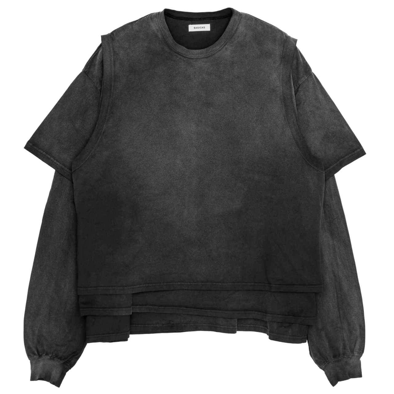 【26SS】BASICKS ベイシックス / ジップアップフーディー / PIGMENTED 3 LAYERED T-SHIRT - 2
