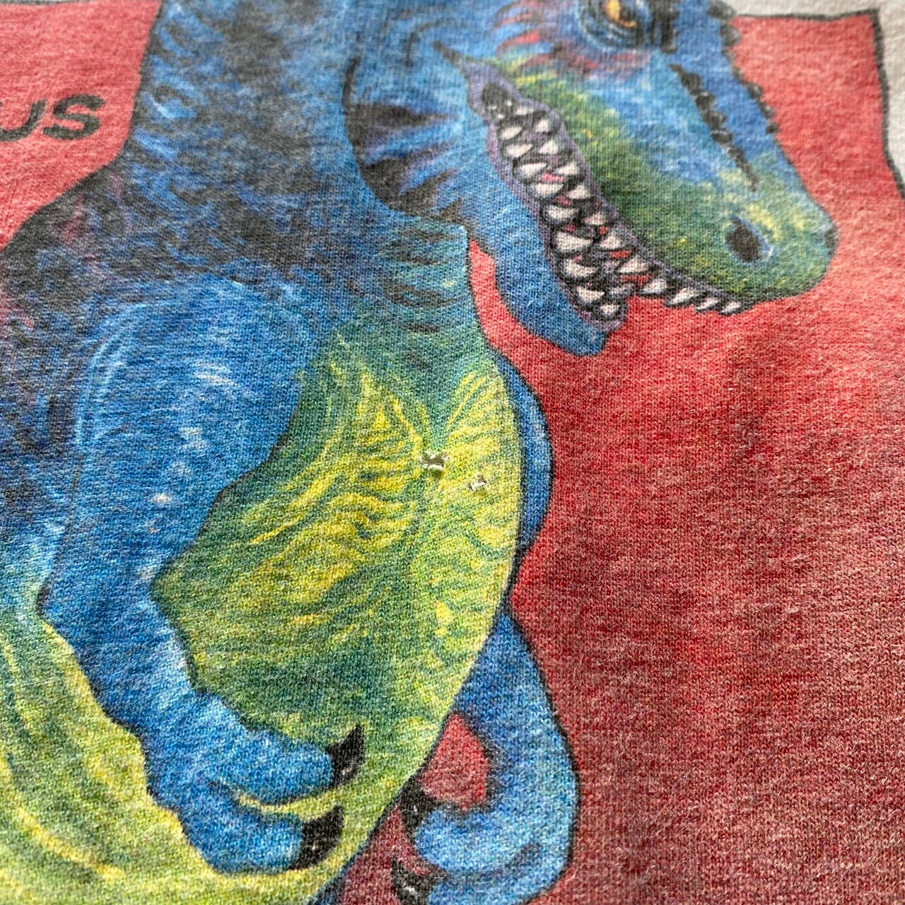 90年代 ティラノサウルス 恐竜 T-REX アート プリントTシャツ メンズXL