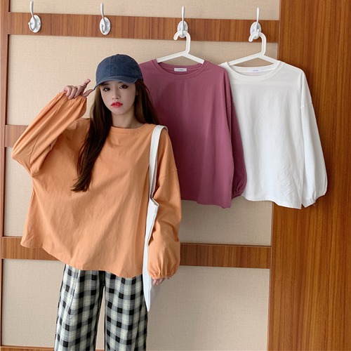 ✞ スリーブTシャツ ラウンドネックベーシックトップス ロング ランタンスリーブ ✞ゴスロリ SM ミリ 甘ロリ クラロリ 和ロリ エレガント 黒ロリ 姫ロリ 華ロリ BB-BB79301079708