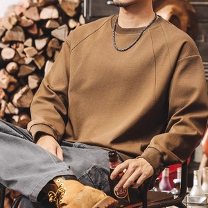 ラグランスリーブ 無地スウェットトップス 10224