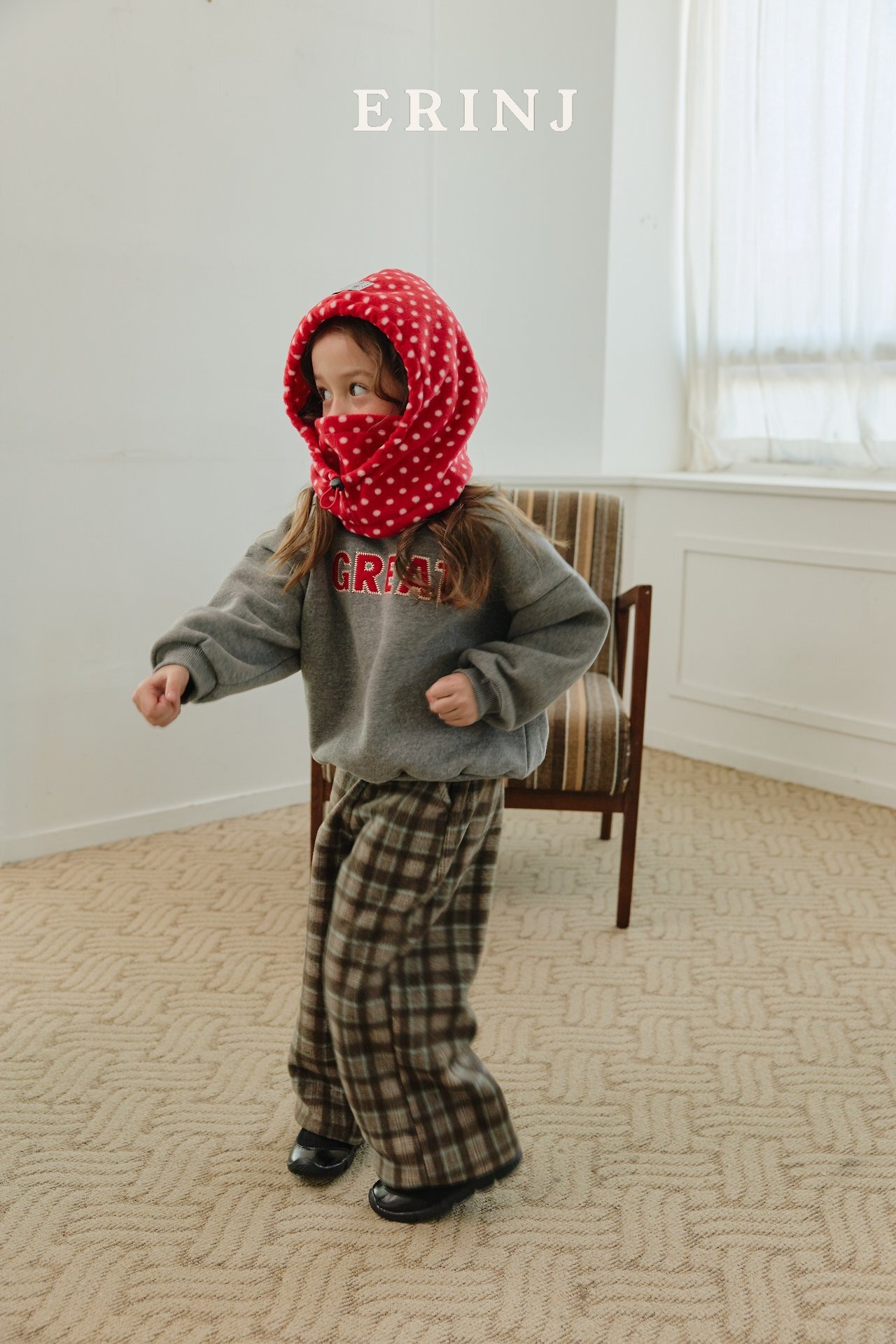 ERIN J［取寄］check warm pants 26winter