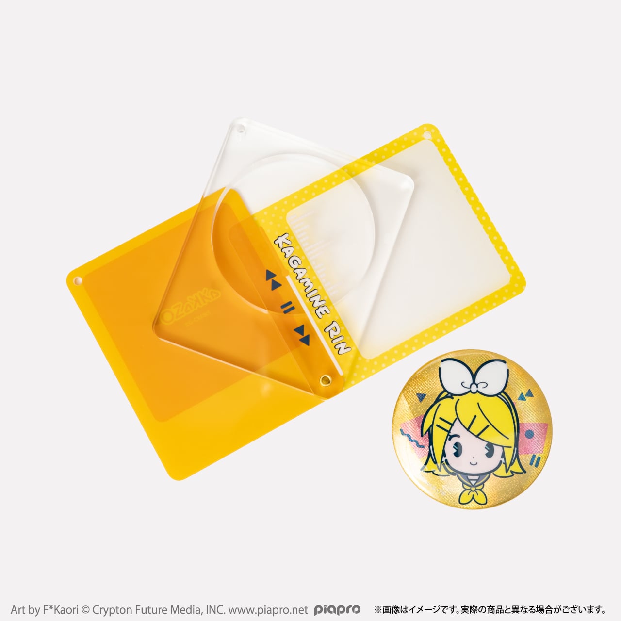 アクリル缶バッジケース グリッター缶バッジセット（鏡音リン） OACC