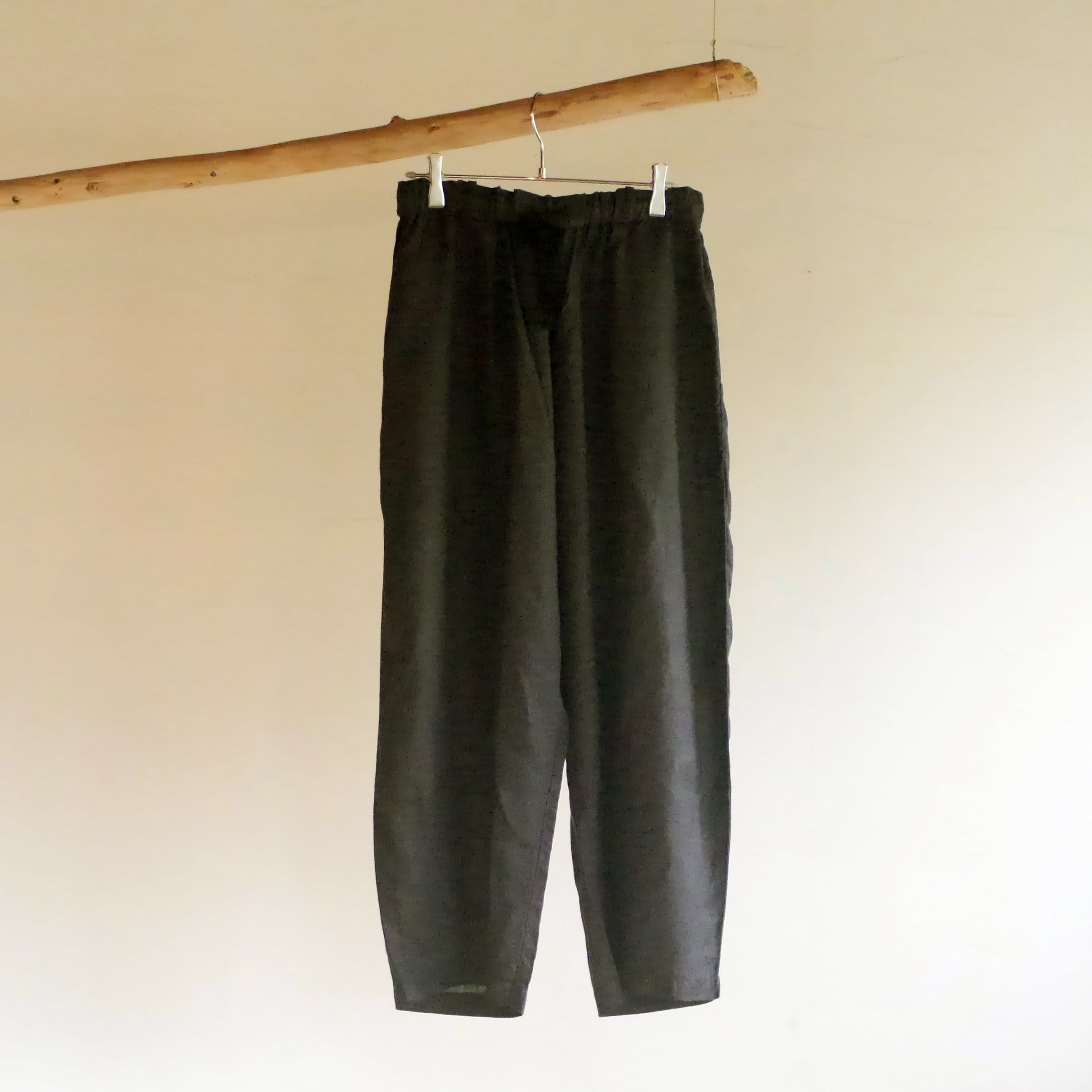 大麻パンツ (墨黒/サイズ2) PT-116