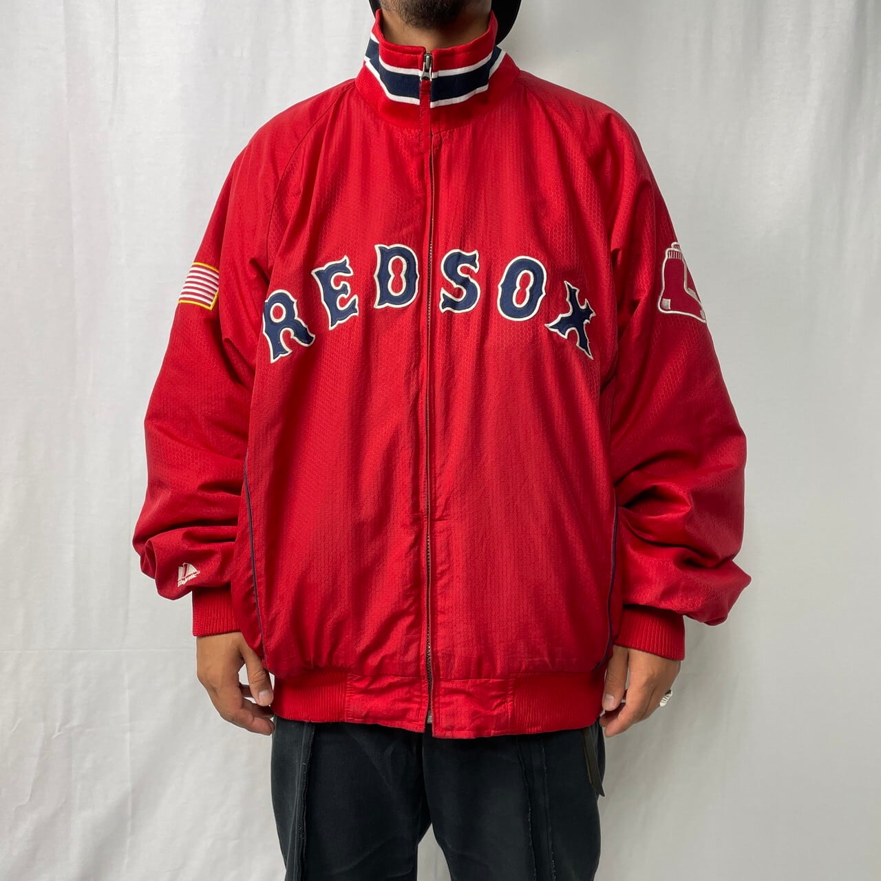 90年代 NUTMEG MLB BOSTON REDSOX ボストンレッドソックス MO VAUGHN モーボーン スポーツプリントTシャツ USA製 メンズM ヴィンテージ /eaa337186