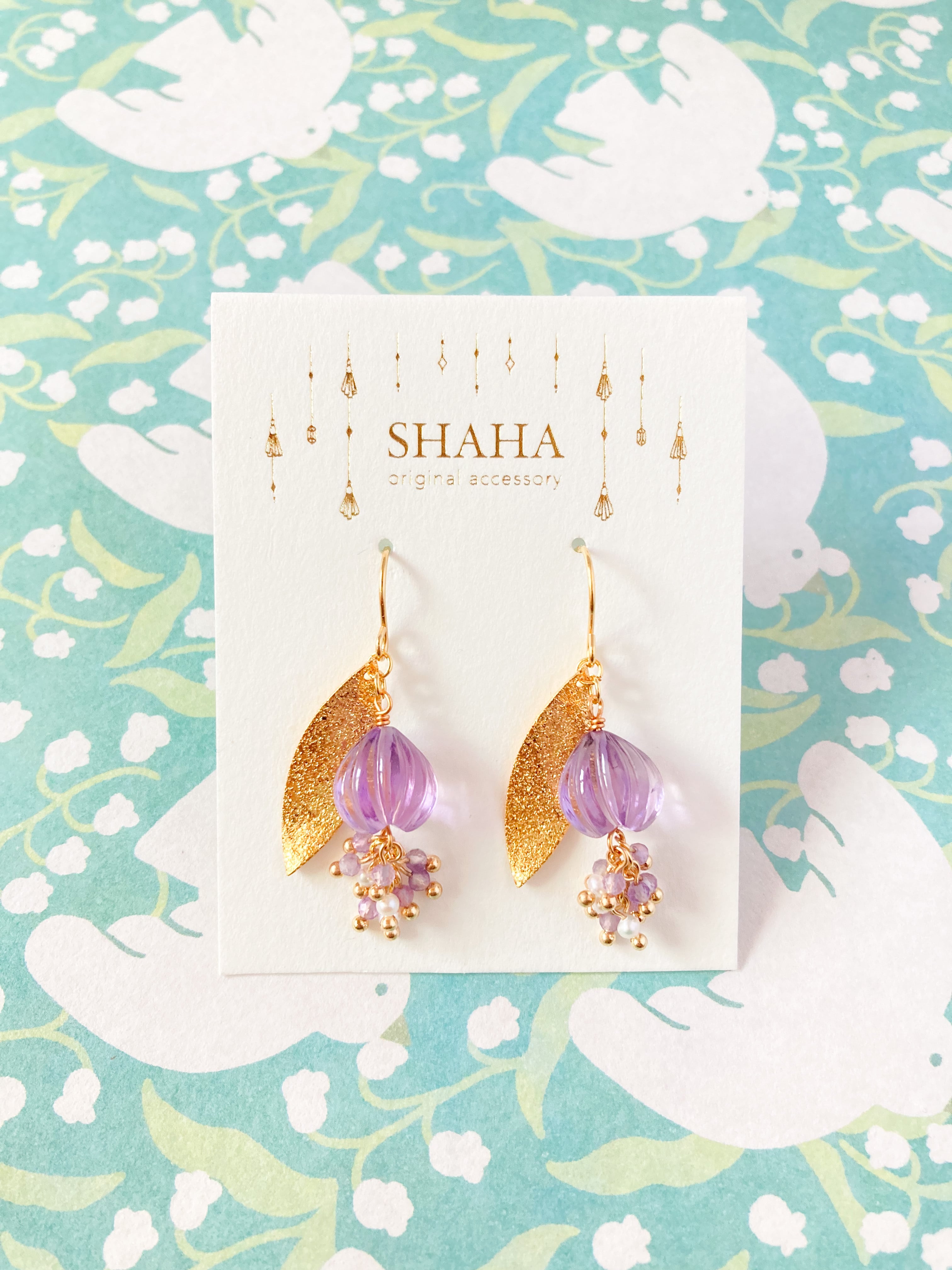 ブルーベル 片耳ピアス/イヤリング すずらんに似た紫のお花