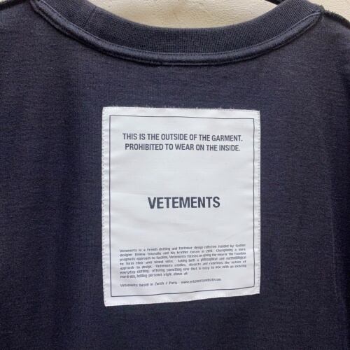 VETEMENTS ヴェトモン 18AW インサイド アウト Tシャツ M ブラック 