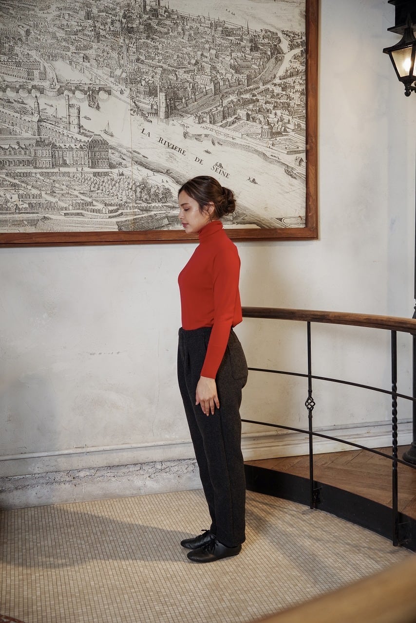 Silk Cashmere High Neck P/O