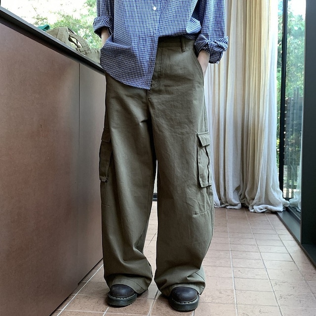 コットンワイドカーゴパンツ [am03931]