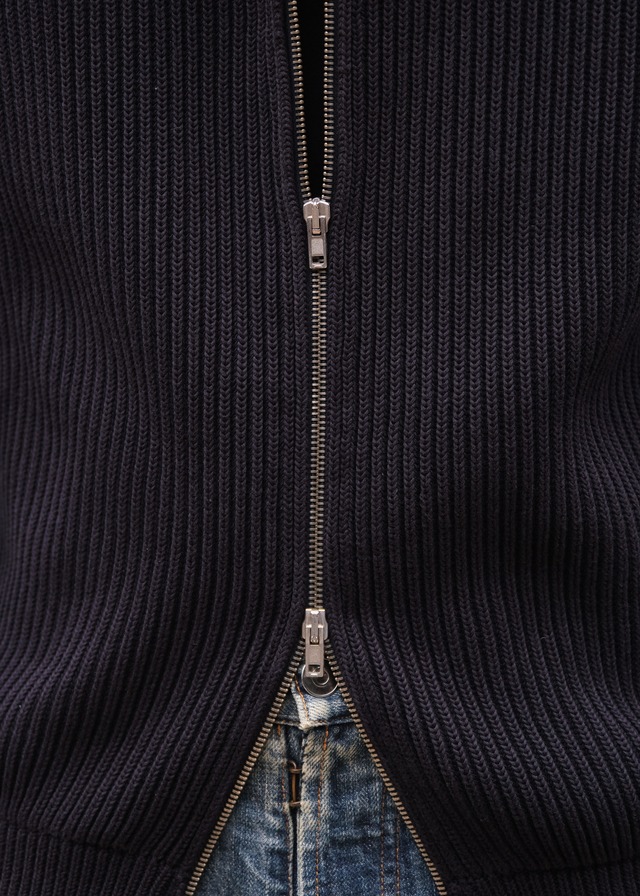 Martin Margiela 07SS double zip up drivers knit