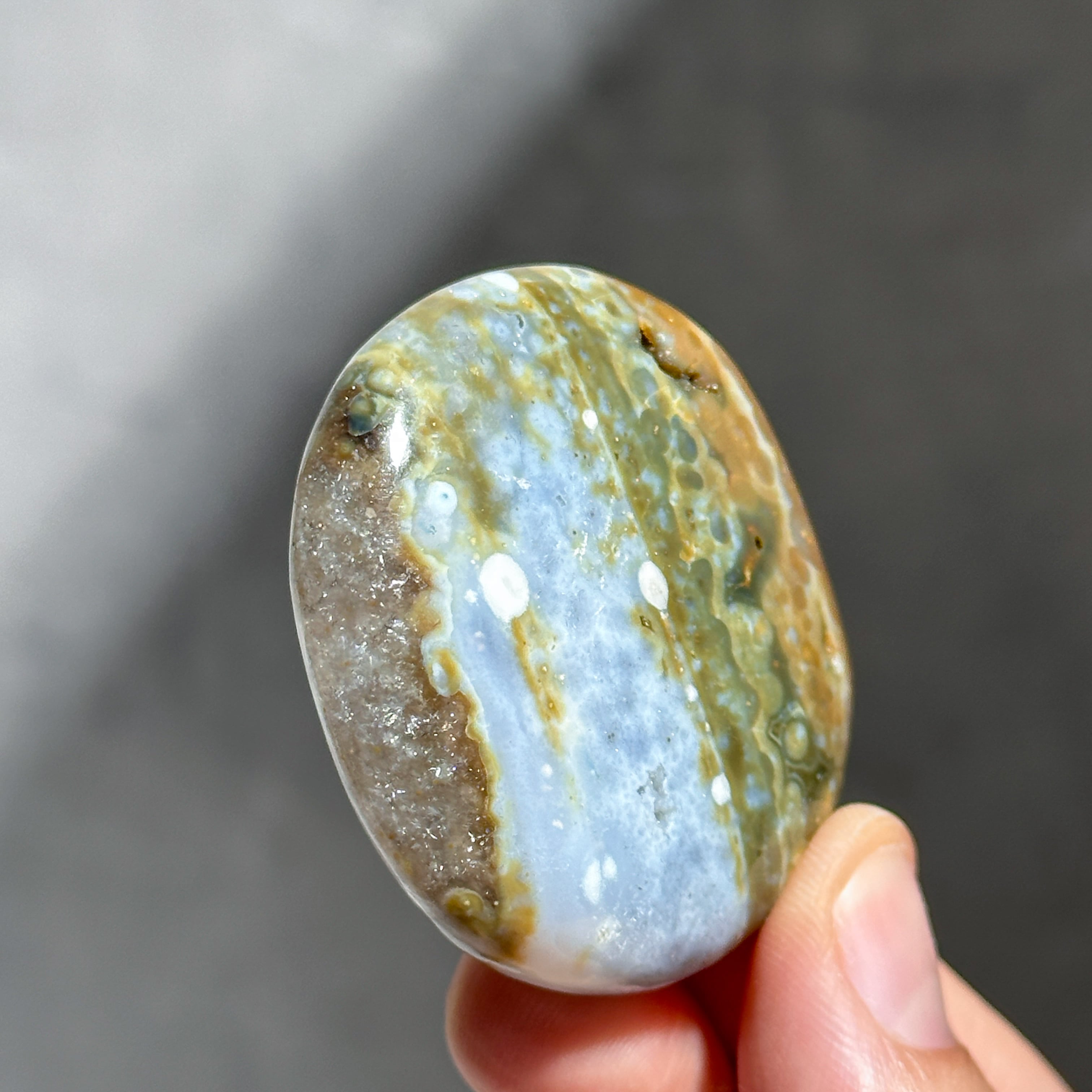 オーシャンジャスパー パームストーン32◇ Ocean Jasper ◇天然石