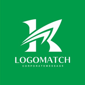 上向きに力強く上昇するKのロゴ