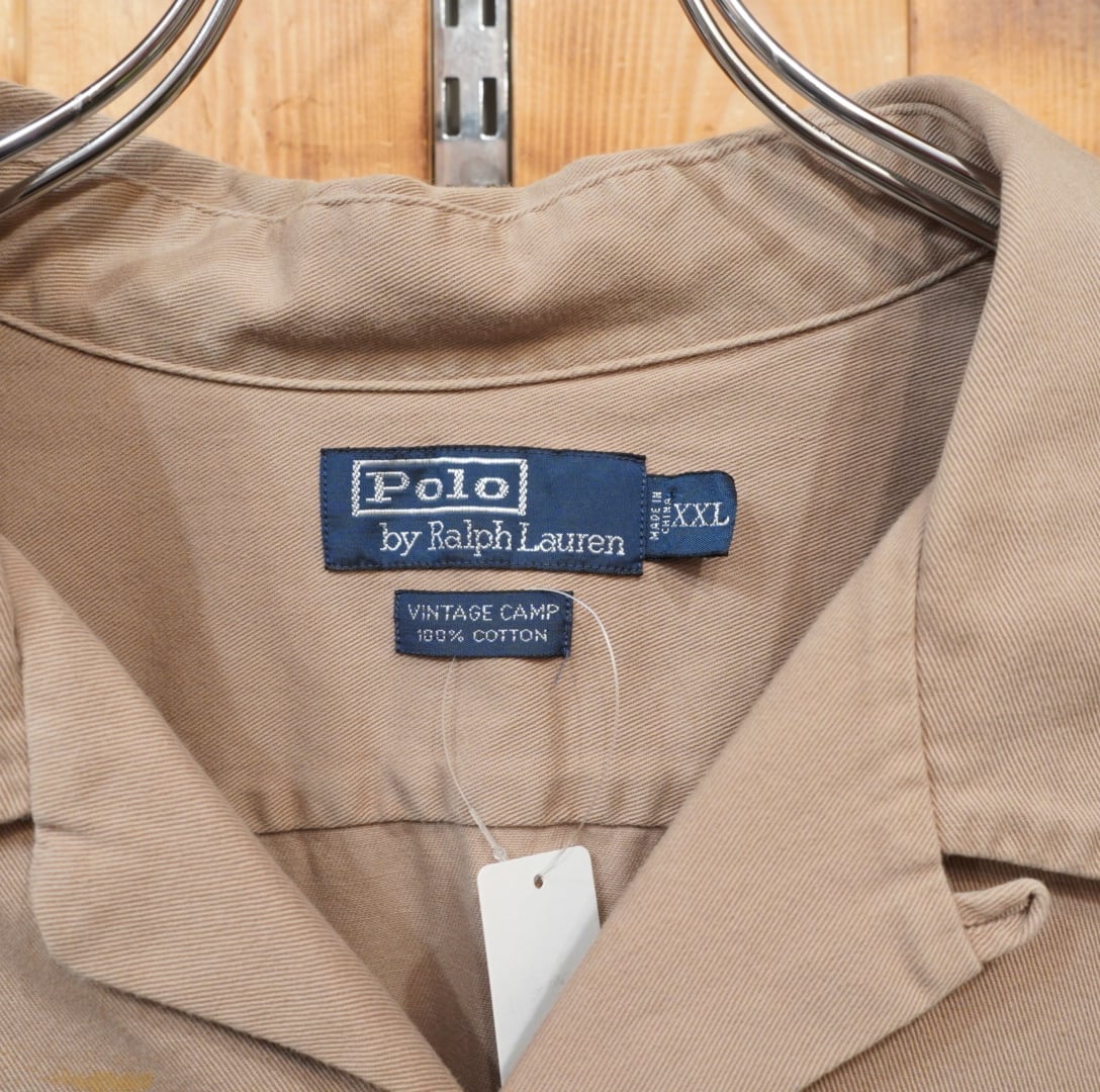 90s ralphlauren オープンカラーシャツ XXL/vintage camp パームツリー