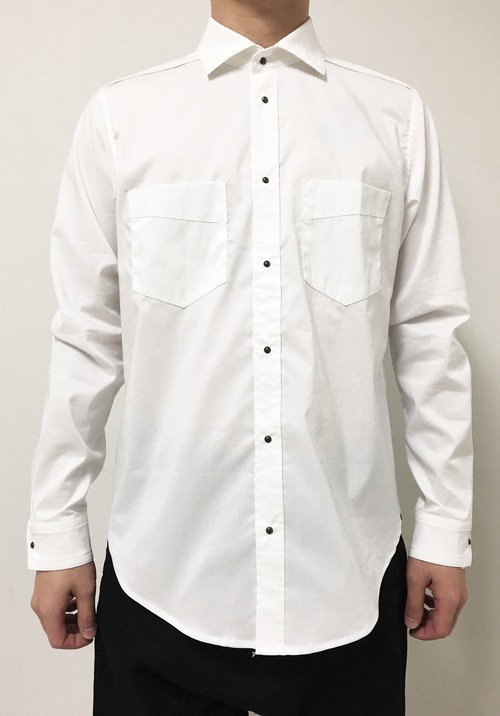 レギュラーカラーポイントスナップシャツ AL192-SHM03