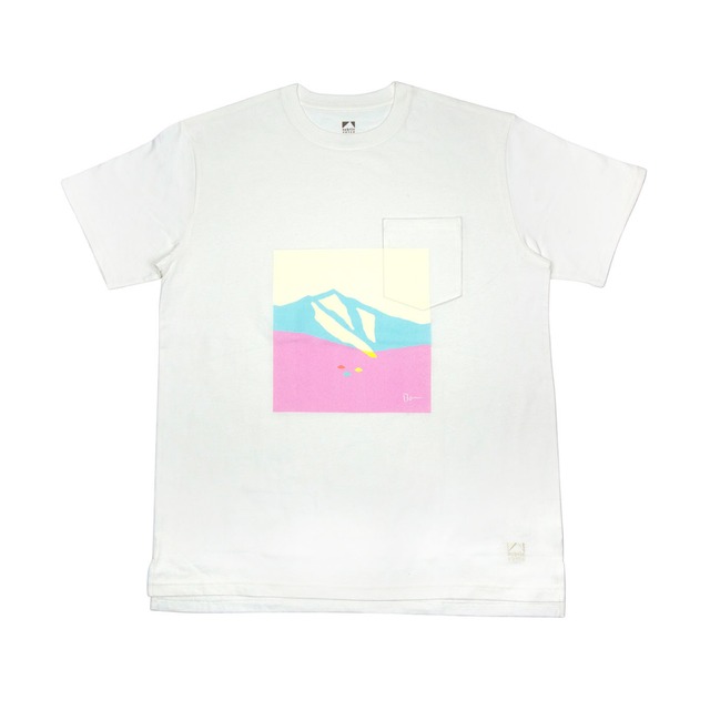 MT Cotton T-shirt - Taku Bannai - [Natural White (Blue/Pink)]