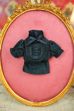 MDD対応OF【おしゃまブラウス（半袖黒）】　MDD Outfit【Oshama blouse (short sleeves black )】