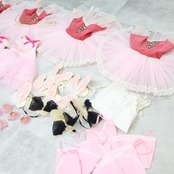 バレエ 衣装 まとめ売り 7点セット チュチュ 小物 飾り 群舞 コンクール ダンス 発表会 子供 ジュニア ベロア ピンク ピンク系 コスチューム ダンス衣装 キッズダンス 踊り コンクール衣装 かわいい ふんわり おしゃれ 発表会衣装 フリル 子供用 チュチュスカート レッスン ステージ衣装 パーティー まとめ買い ジュニアサイズ