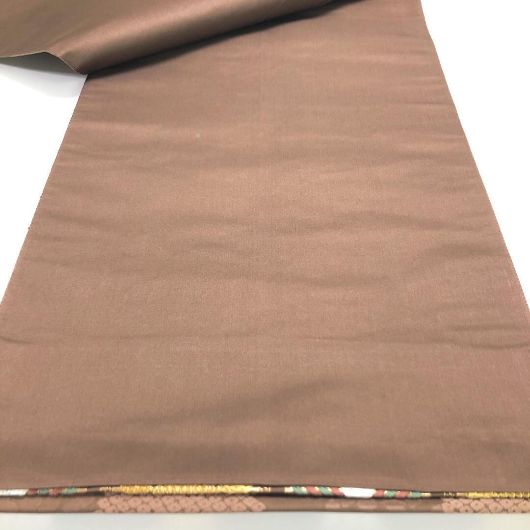 袋帯 雪輪紋にうさぎ 兎 格子柄 花柄 金糸 蝋色 O-2039 | リユース着物  