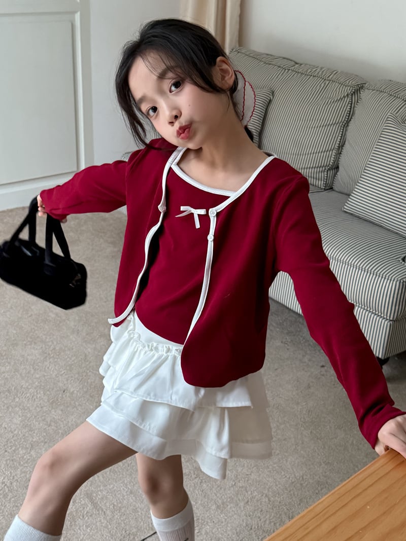 リボンキャミ×カーディガンセット