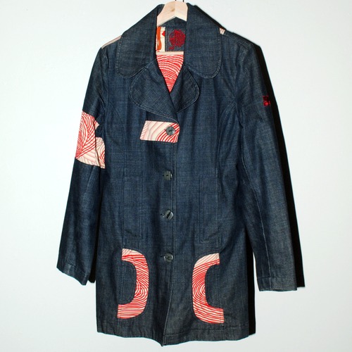 00s『YO! SUSHI』long denim jacket