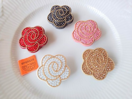 【受注製作】マグネットブローチ（バラ）5色