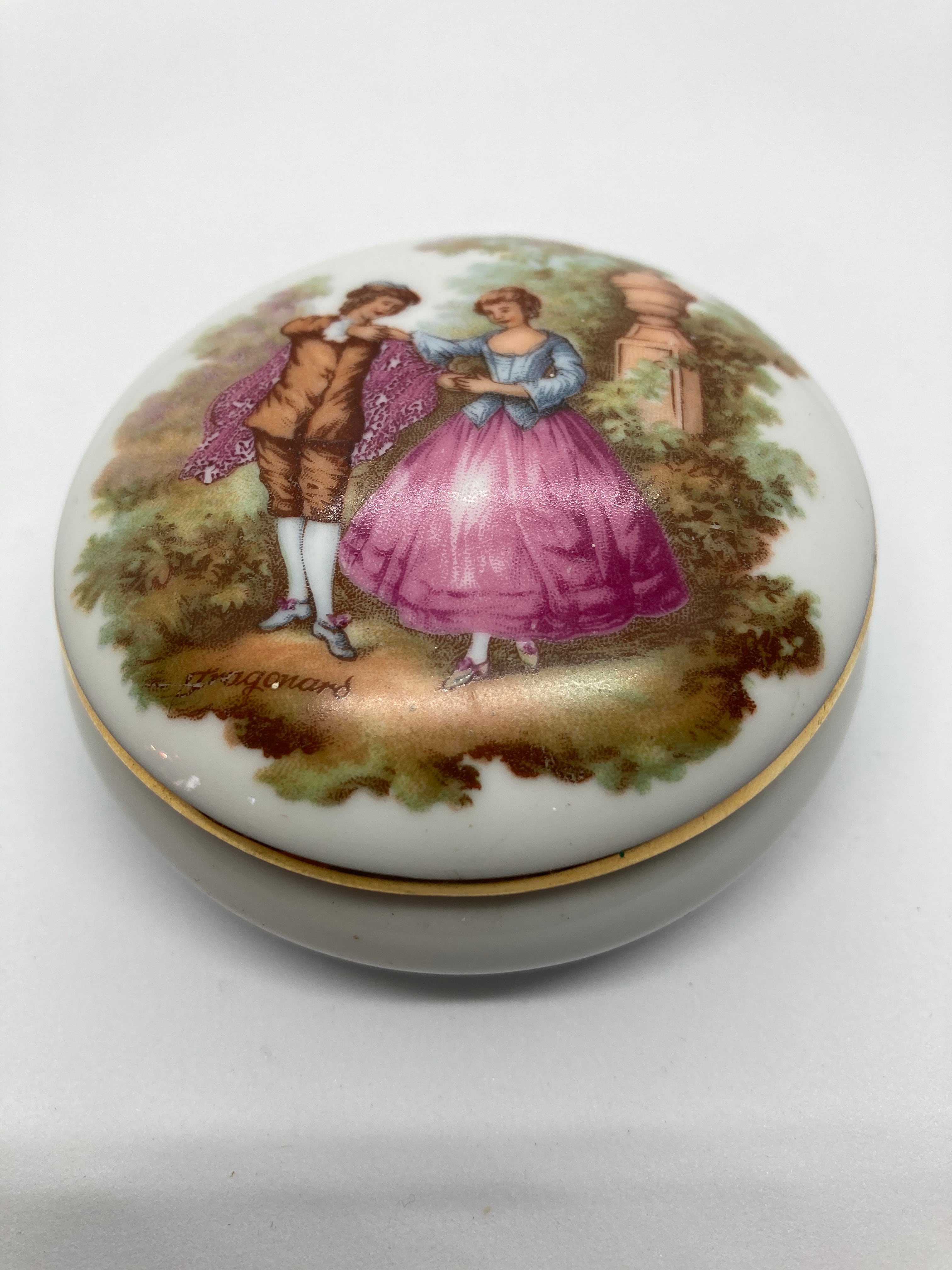 フランス リモージュ窯 陶器小物ジュエリーケース | Charlotte Antiques
