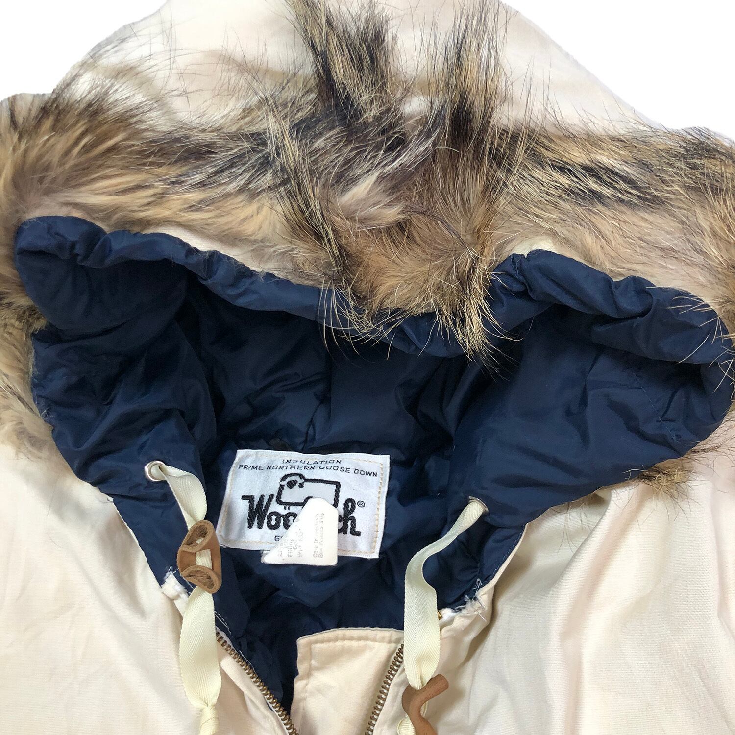 80S ヴィンテージ ウールリッチ コヨーテファー マウンテンパーカ ダウンパーカ アウトドア メンズL WOOLRICH 古着