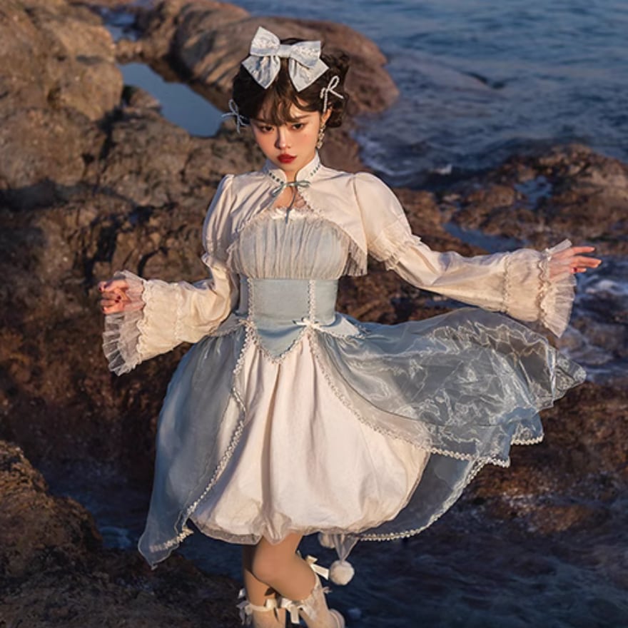 スペシャル特典 韓嬢】3点セット レース リボン ロリータ 森ガール 甘ロリ コスプレ衣装