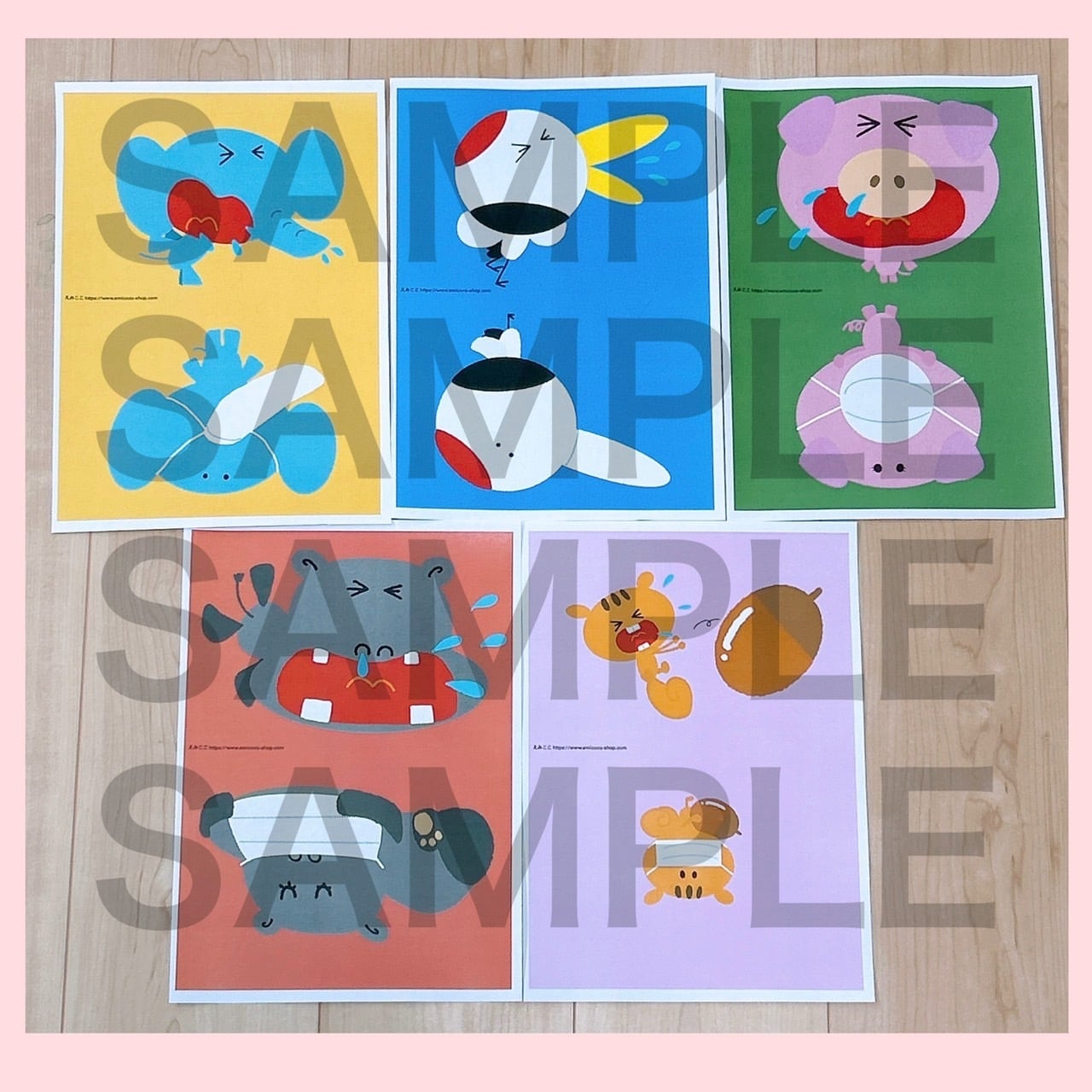 コンコンクシャン】保育教材 カードシアター 冬 風邪 マスク 消毒