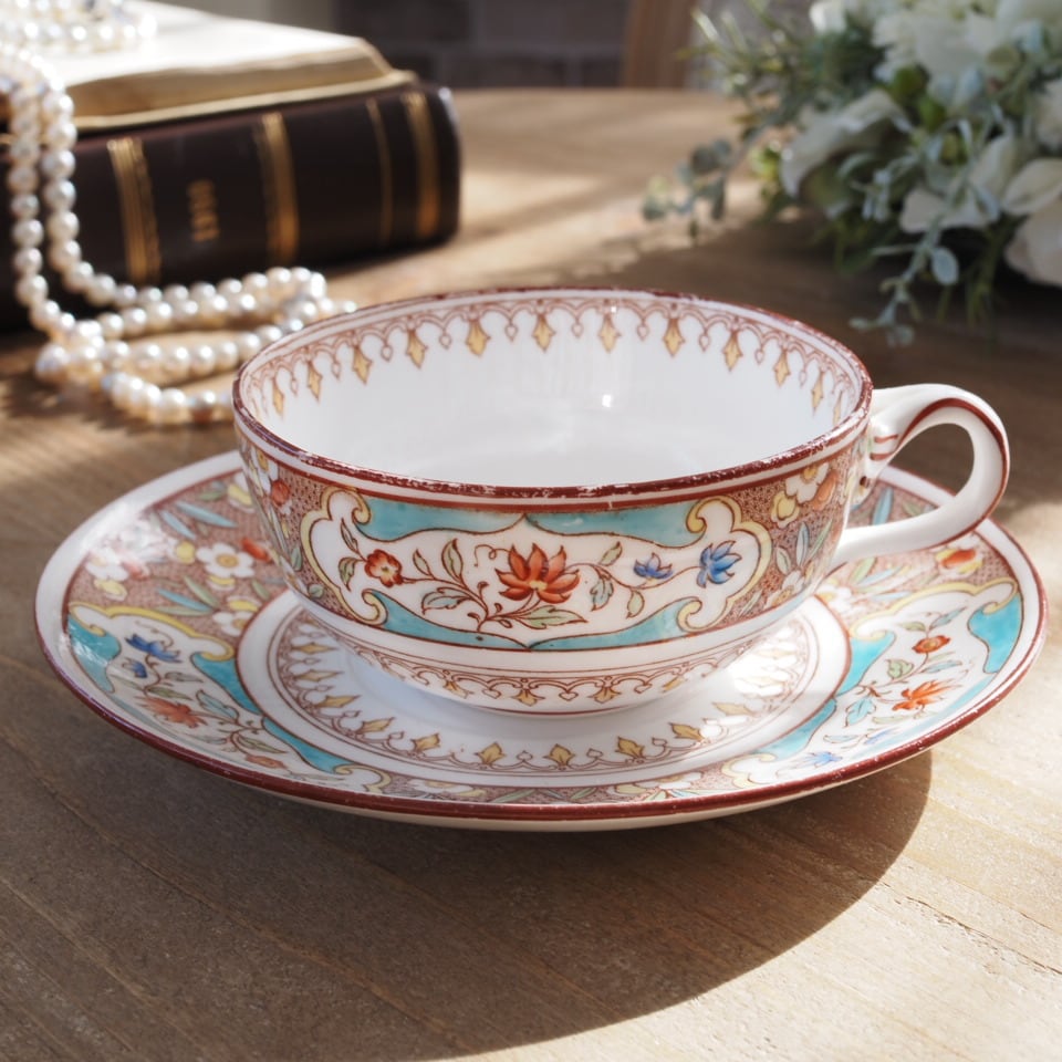 希少フランスアンティーク サルグミンヌ ミントン767 カップ＆ソーサー