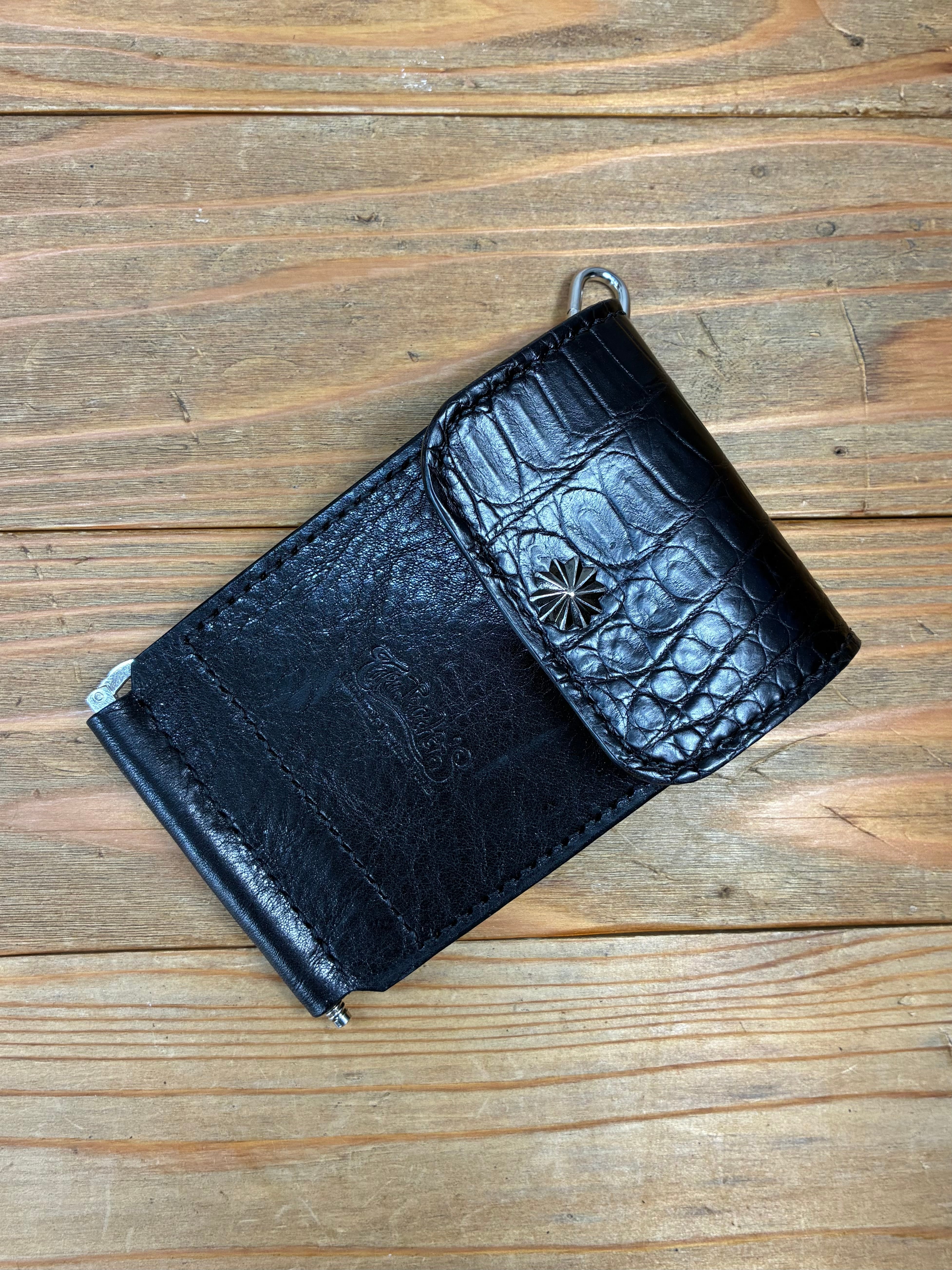 【あかさたな】タカレザーズ　　ブラックレザーSTW 財布 Taka Leather's