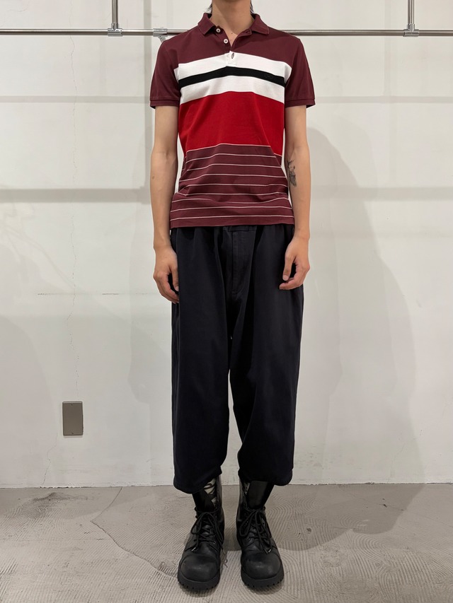 【Salvatore Ferragamo】switching border polo shirt