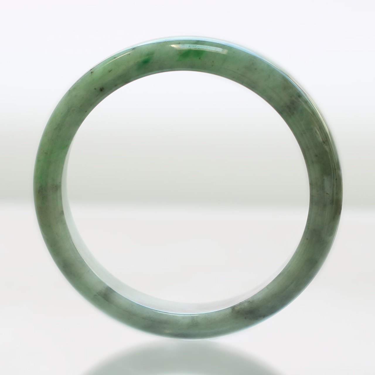 【内径 約58mm】 Marble Komaru 翡翠バングル A貨翡翠 jd_bg1440