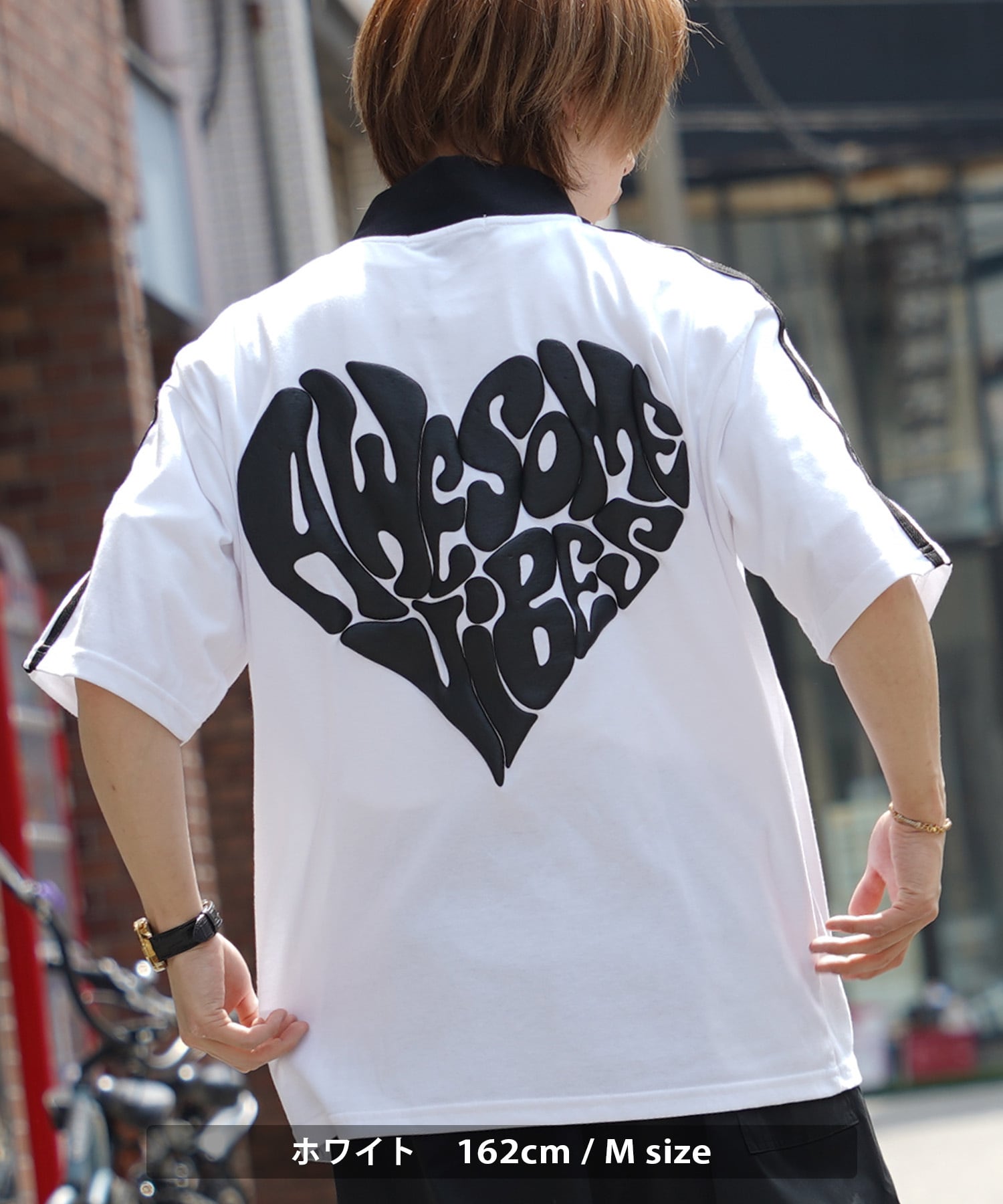 ◇ハートロゴ ハーフジップ Tシャツ◇wi-059592 | 1111clothing ◇ハートロゴ ハーフジップ Tシャツ◇wi-059592 | 1111clothing