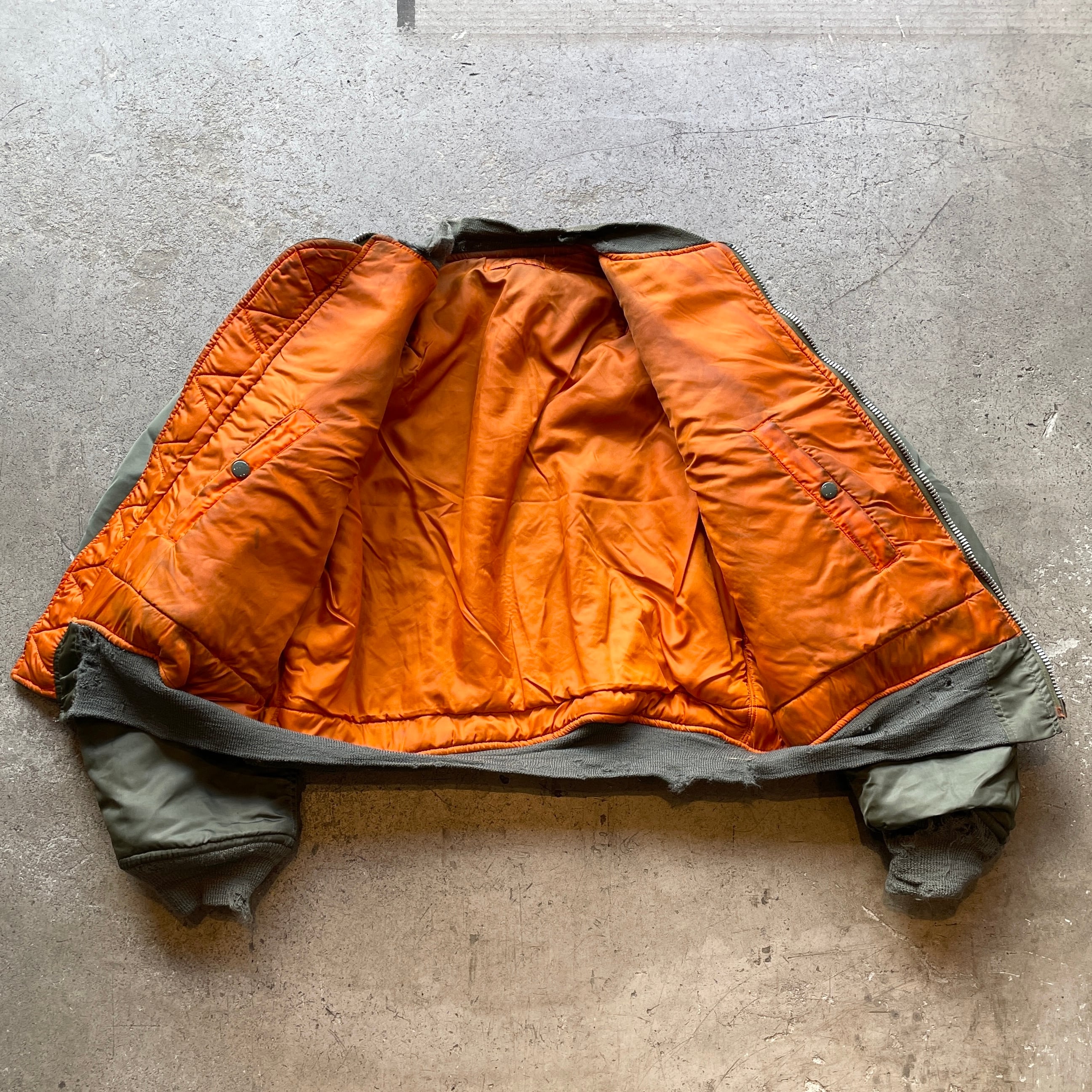 MA-1 70s USAF Alpha industries フライトジャケット 70s USAF ALPHA INDUSTRIES社製 MA-1 フライトジャケット L USA製