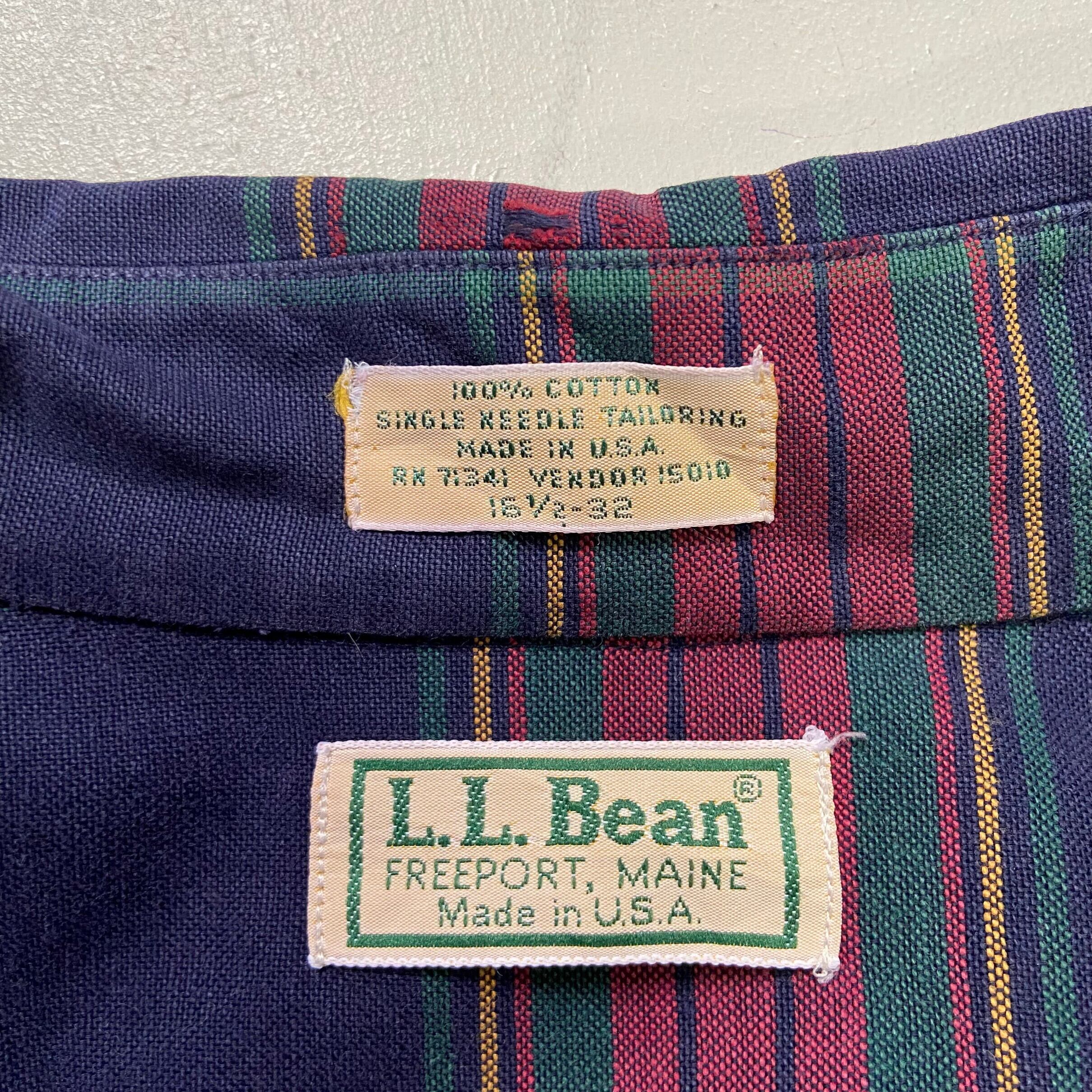80年代 USA製 L.L.Bean エルエルビーン 長袖 チェックシャツ メンズXL