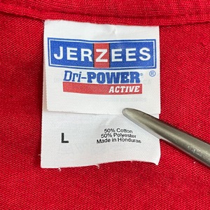 【JERZEES】バスケットボール ナンバリング サマーリーグ プリント Tシャツ 半袖 LARGE レッド us古着