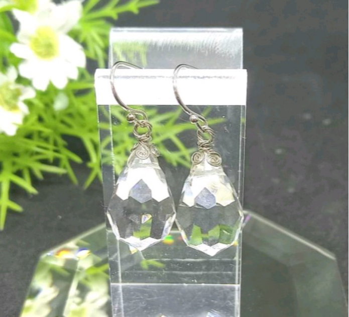 水晶☆ドロップピアス 水晶☆ドロップピアス