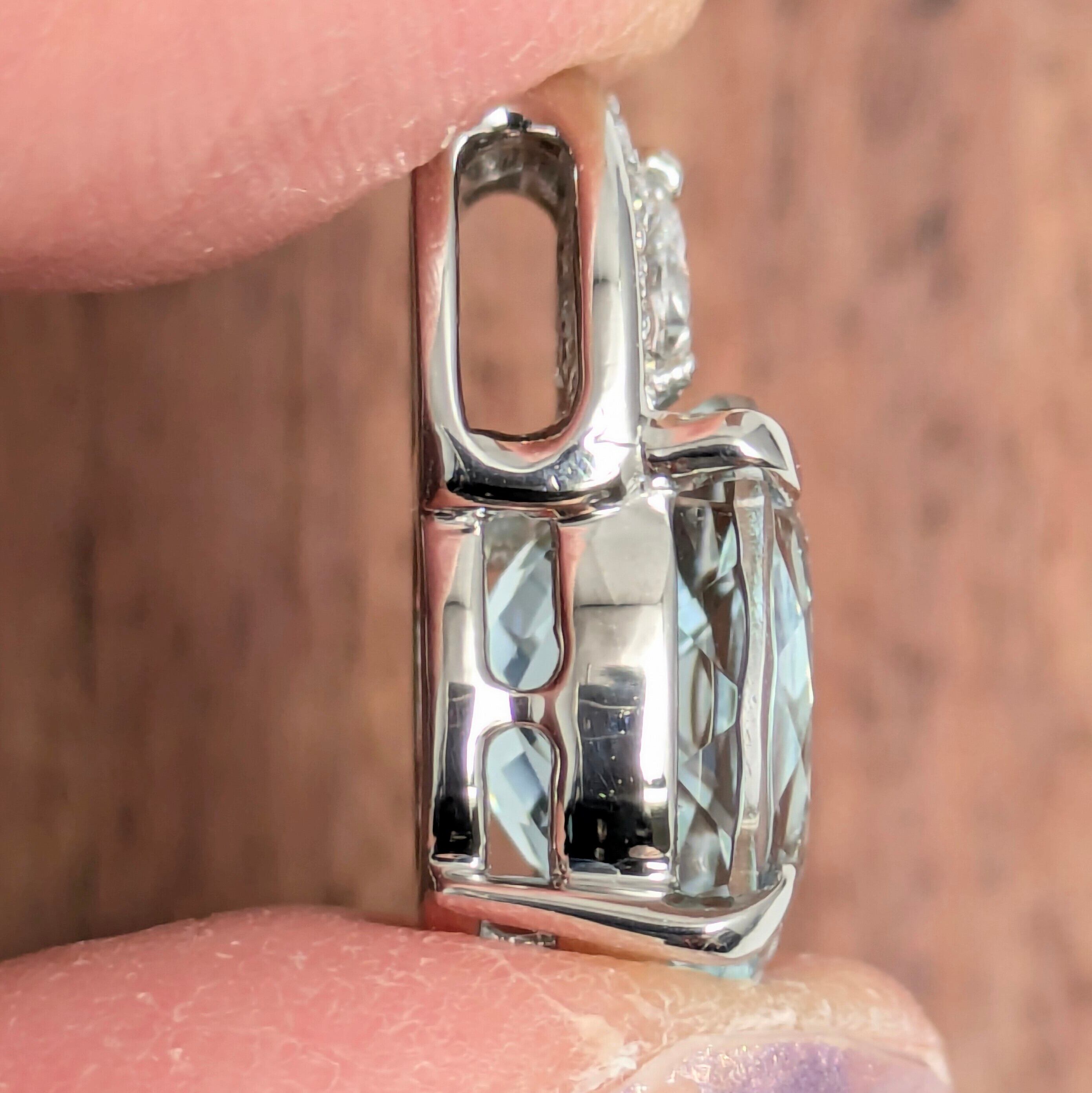 Pt900アクアマリンペンダントヘッド アクアマリン 2.54ct ダイヤモンド