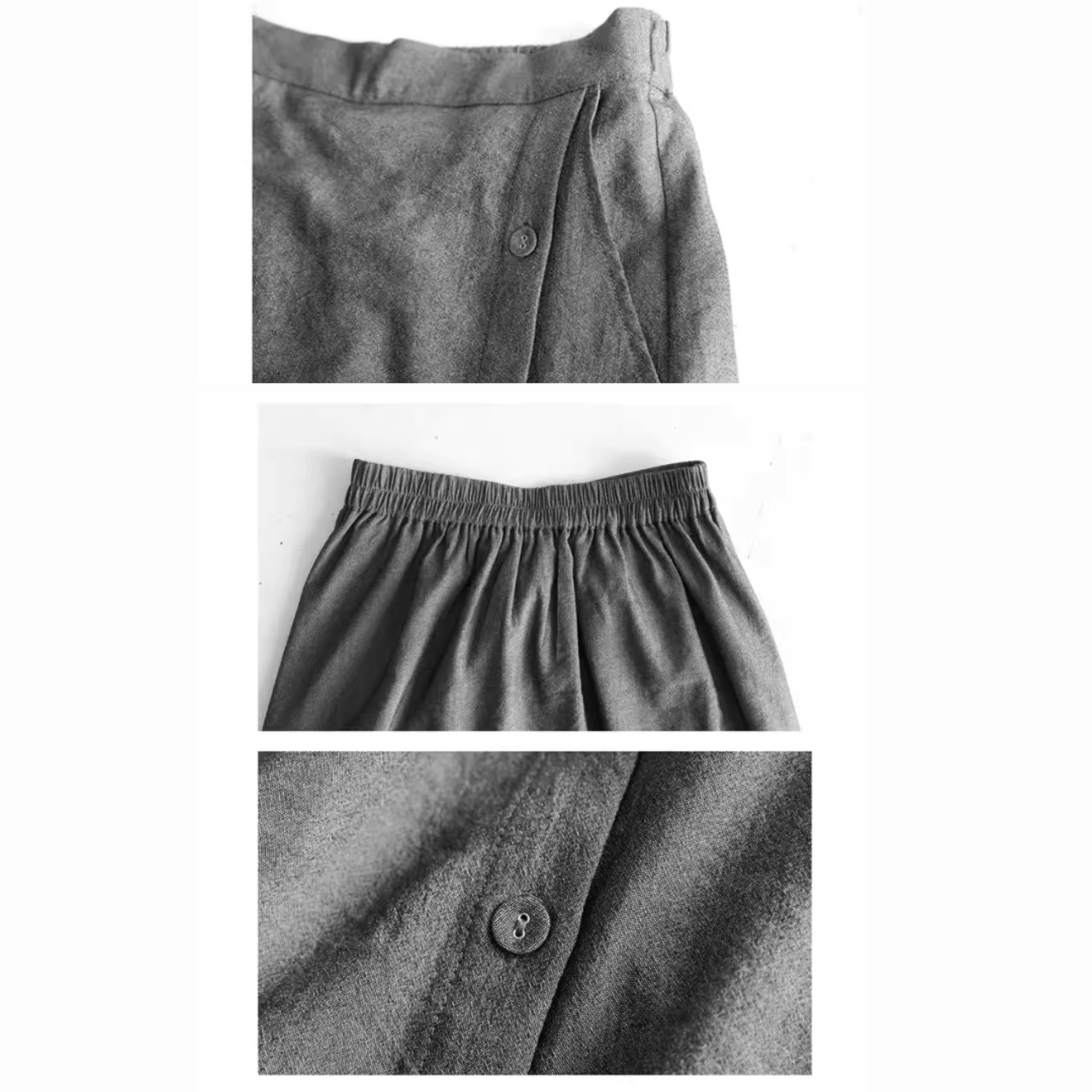 ラップ風  テーパード ロング丈 パンツ付きスカート 00091・画像10