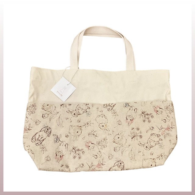 【新柄入荷♪】ぴょんぴょんうさぎ　トートバッグ.