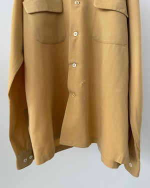 -BOTANY BRAND- Vintage 70s L open collar shirt