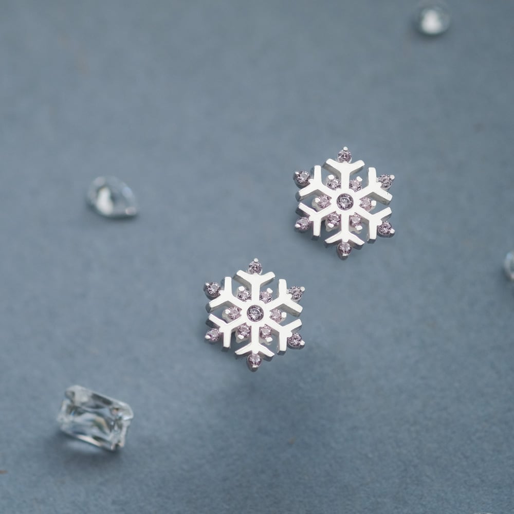 雪の結晶 ピアス イヤリング シルバー925 | クラウドジュエリー 雪の結晶 ピアス イヤリング シルバー925 | クラウドジュエリー
