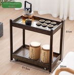 サイドテーブル コーヒーテーブル 2段 キャスター付き 木製 おしゃれ インテリア デスクトップ装飾 玄関装飾 リビング装飾